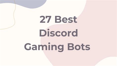 best discord gaming bots|Discord Bots .